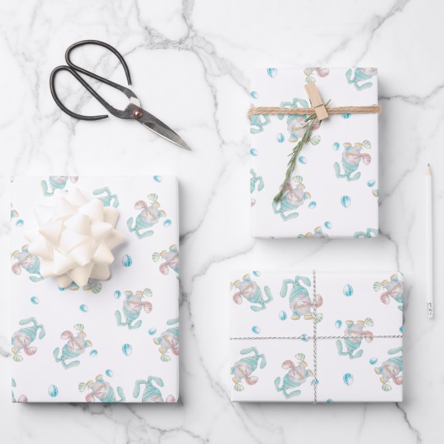 Feuille De Papier Cadeau Gnomes Whimsical Pâques (Recto)