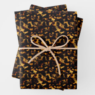 Feuille De Papier Cadeau Gold original et Brown Tortoiseshell Rep sans cout