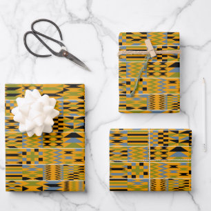 Feuille De Papier Cadeau Golden Kente