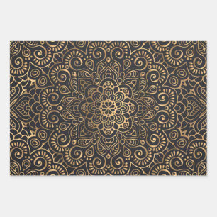 Feuille De Papier Cadeau Golden Splendor