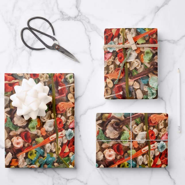 Feuille De Papier Cadeau Gomme à mâcher (Recto)