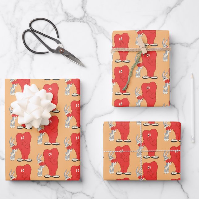Feuille De Papier Cadeau Gossamer Holding BUGS BUNNY™ (Recto)