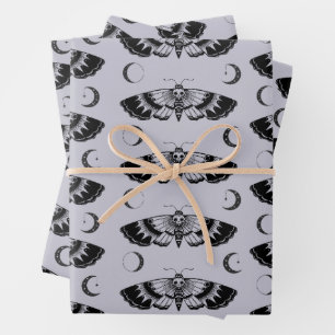 Feuille De Papier Cadeau Goth Death, la tête de faucon