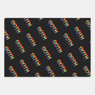 Feuille De Papier Cadeau Goth LGBTQ+ Arc-en-ciel
