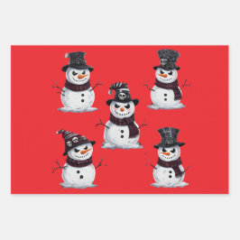 Feuille De Papier Cadeau Gothic Snowman