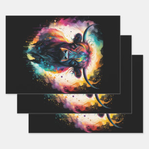 Feuille De Papier Cadeau Grace Ghoost : Vache Holographique Spectrale,