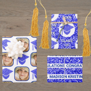 Feuille De Papier Cadeau Grad Glam Casquette de la Marine moderne Assorti C