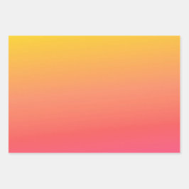 Feuille De Papier Cadeau Gradient jaune et rose