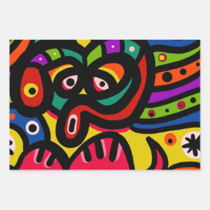 Feuille De Papier Cadeau Graffiti mercredi