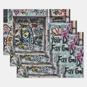 Feuille De Papier Cadeau Graffiti Moderne Cool urbain Art de rue