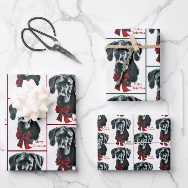 Feuille De Papier Cadeau Grand Danse Joyeux Noël (Recto)