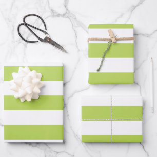 Feuille De Papier Cadeau Grandes Tailles Vertes, Grandes Tailles Blanches, 