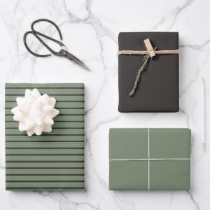 Feuille De Papier Cadeau Grandes vertes vintages