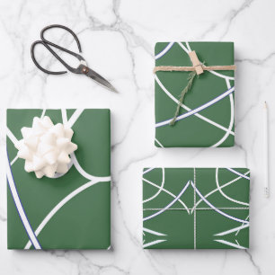Feuille De Papier Cadeau Green Spirit Minimalist Line Art Abstrait Print