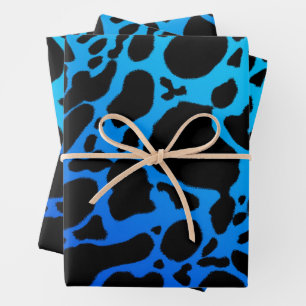 Feuille De Papier Cadeau Grenouille à tarte à poison bleu