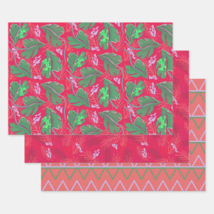 Feuille De Papier Cadeau Grenouille tropicale