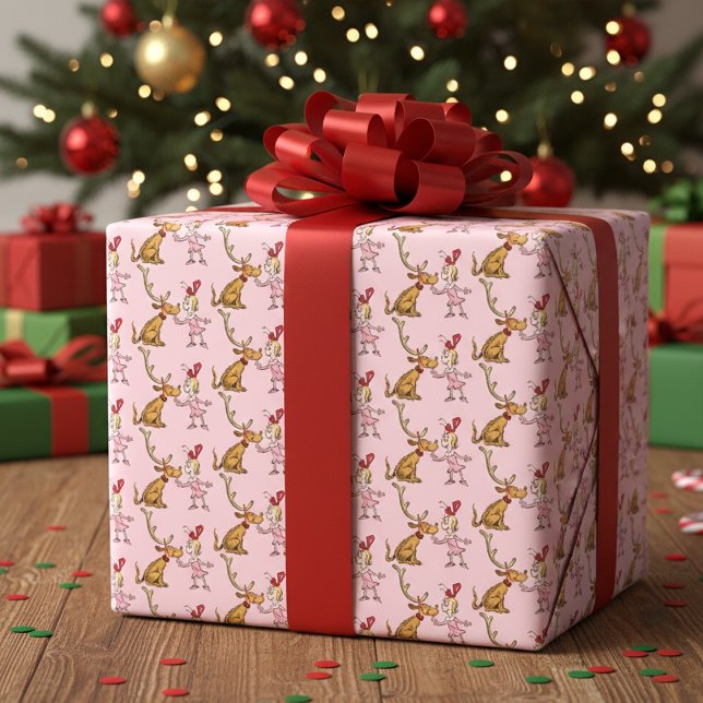 Feuille De Papier Cadeau Grille | Max & Cindy Lou Qui (Créateur téléchargé)