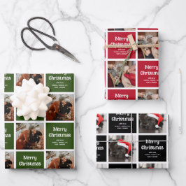 Feuille De Papier Cadeau Grille photo personnalisée Joyeux Noël personnalis