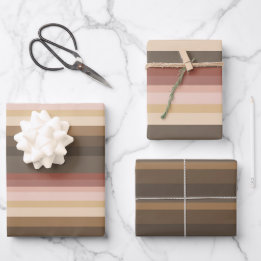 Feuille De Papier Cadeau Grille Rose Et Brown