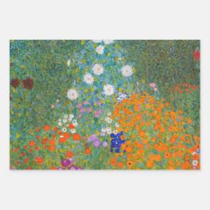 Feuille De Papier Cadeau Gustav Klimt - Jardin des fleurs