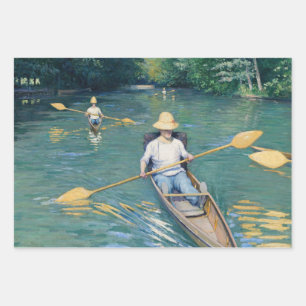 Feuille De Papier Cadeau Gustave Caillebotte - Skiffs on the Yerres
