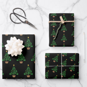 Feuille De Papier Cadeau Gymnastique masculine Arbre de Noël