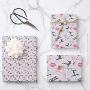 Feuille De Papier Cadeau Gymnastique pour filles - Maquillage pour filles