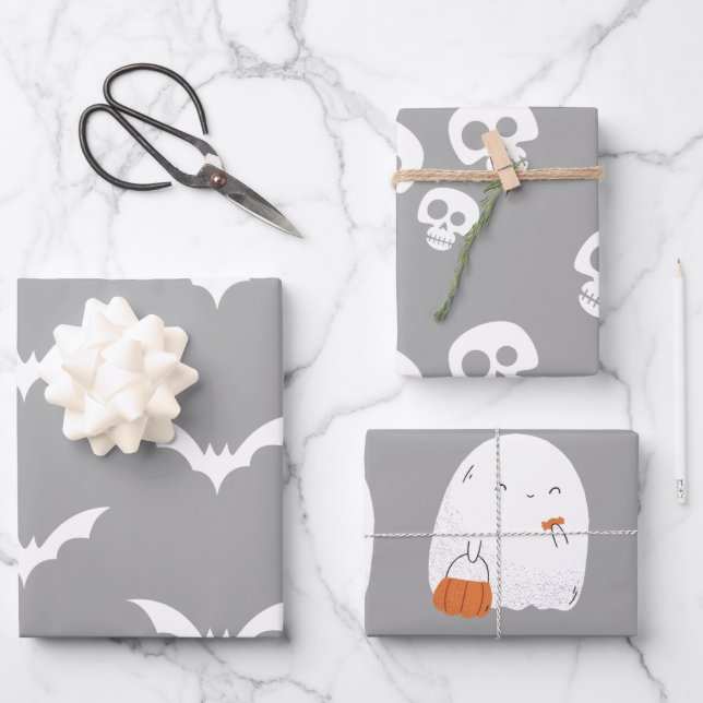 Feuille De Papier Cadeau Halloween (Recto)