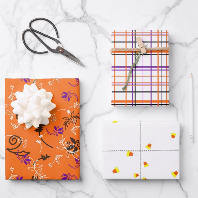 Feuille De Papier Cadeau Halloween (Recto)