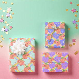 Feuille De Papier Cadeau Halloween Citrouille Rainbow Puking