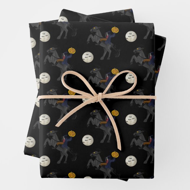 Feuille De Papier Cadeau Halloween éffrayant sans tête Sleepy Hollow (En situation)
