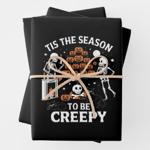 Feuille De Papier Cadeau Halloween Horreur C'Est La Saison D'Être Déplaisan