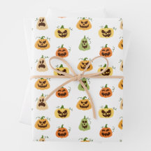 Halloween Pumpkins Wrapping Paper 