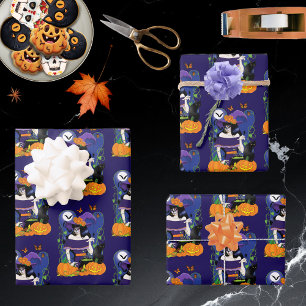 Feuille De Papier Cadeau Halloween Witch Sugar Skull
