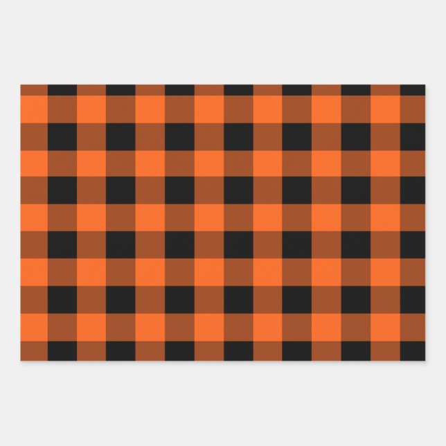 Feuille De Papier Cadeau Halloween wrapping paper| Orange  (Devant)