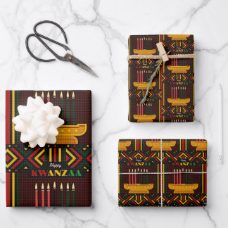 Feuille De Papier Cadeau Happy Kwanzaa PopArt