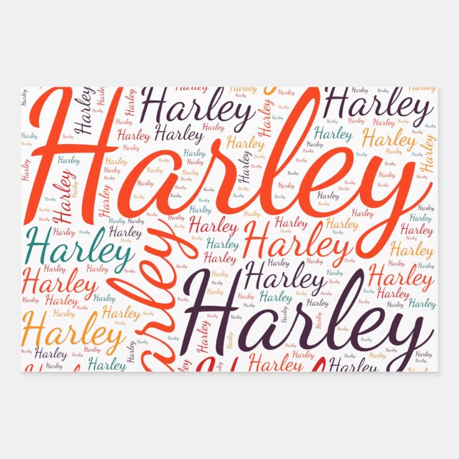 Feuille De Papier Cadeau Harley (Devant)