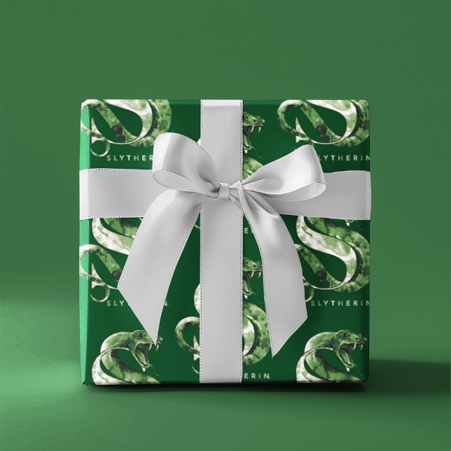 Feuille De Papier Cadeau Harry Potter | Aquarelle SLYTHERIN™ (Wrapped gift)