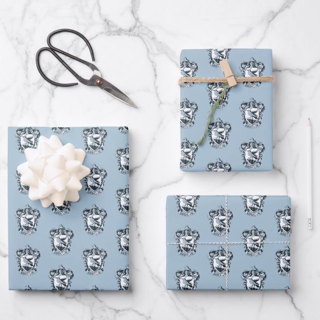 Feuille De Papier Cadeau Harry Potter | Crête moderne de Ravenclaw (Recto)