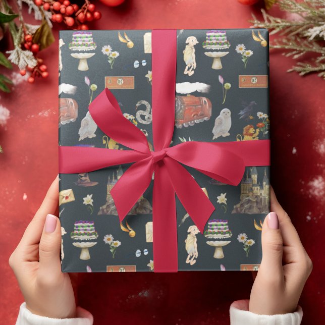 Feuille De Papier Cadeau HARRY POTTER™ | Motif icônes (Wrapping paper on gift)