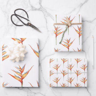 Feuille De Papier Cadeau Hawaïen Print heliconia flower 2