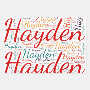 Feuille De Papier Cadeau Hayden