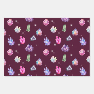 Feuille De Papier Cadeau Healing Crystals Wrapping Paper Set