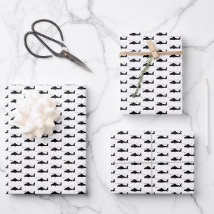 Feuille De Papier Cadeau Hélicoptère