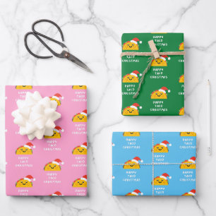 FEUILLE DE PAPIER CADEAU HEUREUX TACO NOËL