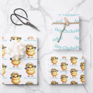 Feuille De Papier Cadeau Hey Chickadee ! - Époux de Pâques
