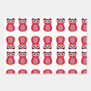 Feuille De Papier Cadeau Hibou