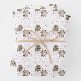 Feuille De Papier Cadeau Holland lop bunnies