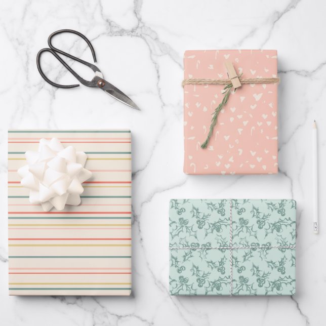 Feuille De Papier Cadeau Holly Day Spirit (Recto)