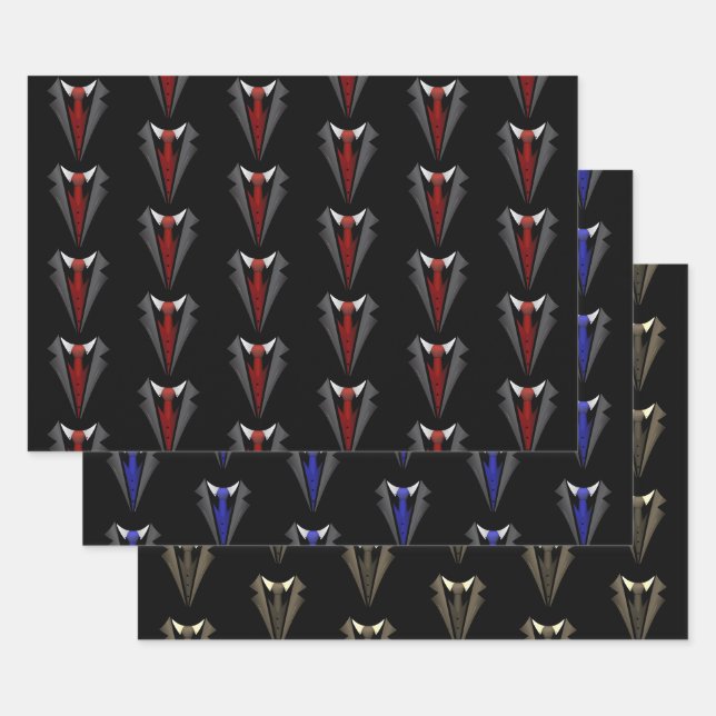Feuille De Papier Cadeau Homme Élégant (Lot)
